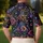 Neon Cosmic Cowboy Rodeo Scene For Beach Vacations, Festivals, And Summer Nights Men's Polo Shirt - 5