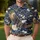 Bald Eagle Aloha Style for Patriotic Summer Adventures and Coastal Getaways Outdoors Men's Polo Shirt - 4