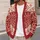 Nordic Red And Cream Geometric Bands For Cozy Everyday Layering And Weekend Wear All-over Print Knitted Cardigan - 5