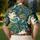 Halloween Ghosts, Surfing Pumpkins And Tiki Masks For Spooky Tropical Beach Celebrations Men's Polo Shirt - 5