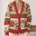Red Green Floral Snowflake Holiday Style for Cozy Everyday Layering, Women's Winter Wear All-over Print Knitted Cardigan - 2