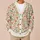 Coral Teal Wildflower Garden for Relaxed Weekend Layering and Gentle Forest Style All-over Print Knitted Cardigan - 6