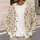Coral Teal Wildflower Garden for Relaxed Weekend Layering and Gentle Forest Style All-over Print Knitted Cardigan - 5