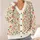 Coral Teal Wildflower Garden for Relaxed Weekend Layering and Gentle Forest Style All-over Print Knitted Cardigan - 4