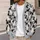 Black And White Dog Motifs For Casual Autumn Layering, Gift For Stylish Dog Lovers All-over Print Knitted Cardigan - 5
