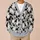 Black And White Dog Motifs For Casual Autumn Layering, Gift For Stylish Dog Lovers All-over Print Knitted Cardigan - 6