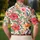 Colorful Hummingbird Tropical Flowers for Beach Vacations and Summer Getaways Men's Polo Shirt - 5