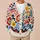 Color Block Polka Dot Patchwork Style for Playful Everyday Layering and Weekend Wear All-over Print Knitted Cardigan - 6