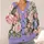 Pink And Blue Rose Garden Motif For Romantic Everyday Layering And Feminine Style All-over Print Knitted Cardigan - 4
