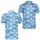 Blue Scallop Wave Motif For Golf Days And Coastal Sport Supporters, Modern Style Men's Polo Shirt - 2