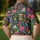 Colorful Disc Golf Baskets and Wildflowers for Weekend Fairway Fun and Dad Gifts Men's Polo Shirt - 5