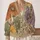 Autumn Floral Oatmeal Botanical Style for Everyday Layering and Relaxed Weekend Outings All-over Print Knitted Cardigan - 2