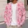 Pink Leopard Lounge Style for Cozy Autumn Evenings and Relaxed Everyday Wear At Home All-over Print Knitted Cardigan - 5