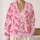 Pink Leopard Lounge Style for Cozy Autumn Evenings and Relaxed Everyday Wear At Home All-over Print Knitted Cardigan - 2