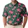 Pink Wildflowers on Forest Green for Tropical Golf and Vacation Style for Couples Men's Polo Shirt - 1