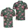 Pink Wildflowers on Forest Green for Tropical Golf and Vacation Style for Couples Men's Polo Shirt - 2