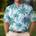 Pink Palm Stripes For Tropical Golf Days And Resort Escapes, Women's Coastal Style Men's Polo Shirt - 4