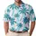 Pink Palm Stripes For Tropical Golf Days And Resort Escapes, Women's Coastal Style Men's Polo Shirt - 1
