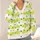 Blue Polka Dots and Lime Stripes for Bright Everyday Layering and Casual Weekend Style All-over Print Knitted Cardigan - 4