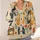 Nine Cat Portraits In Folk Colors For Cozy Everyday Layering And Playful Women's Style All-over Print Knitted Cardigan - 4