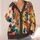 Vibrant Abstract Floral Collage for Colorful Autumn Layering and Everyday Boho Style All-over Print Knitted Cardigan - 4