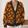 Pumpkin Jack-O'-Lanterns for Cozy Fall Gatherings and Halloween Weekends Outdoors All-over Print Knitted Cardigan - 2
