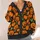 Pumpkin Jack-O'-Lanterns for Cozy Fall Gatherings and Halloween Weekends Outdoors All-over Print Knitted Cardigan - 4