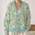Fresh Mint Daisy Botanical Blooms for Relaxed Autumn Layering, Women's Everyday Style All-over Print Knitted Cardigan - 2