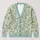 Fresh Mint Daisy Botanical Blooms for Relaxed Autumn Layering, Women's Everyday Style All-over Print Knitted Cardigan - 1
