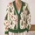 Evergreen Trees And Ribbon Bows For Cozy Holiday Gatherings Women's Festive Winter Style All-over Print Knitted Cardigan - 2