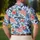 Patriotic Rifle American Flag Floral Motifs for Golf Outings and Fourth of July Men Men's Polo Shirt - 5