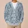 Icy Blue Botanical Relief For Relaxed Layering And Everyday Cool Weather Elegance All-over Print Knitted Cardigan - 6