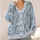 Icy Blue Botanical Relief For Relaxed Layering And Everyday Cool Weather Elegance All-over Print Knitted Cardigan - 4