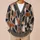 Abstract Geometric Autumn Shapes for Relaxed Layering and Everyday Women's Wear All-over Print Knitted Cardigan - 6