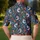 Folk Bird Botanical Motif for Resort Days and Outdoor Leisure Women's Athleisure Men's Polo Shirt - 5