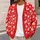 Red Ho Ho Snowflake Holiday Cheer For Festive Layering Women And Winter Gatherings All-over Print Knitted Cardigan - 5