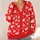 Red Ho Ho Snowflake Holiday Cheer For Festive Layering Women And Winter Gatherings All-over Print Knitted Cardigan - 4