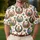 Western Horseshoe Cactus Motif for Desert Golf Days and Cowboy Country Weekend Style Men's Polo Shirt - 4