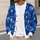 Cobalt Midnight Whirlwind And Golden Stars For Relaxed Everyday Layering Style All-over Print Knitted Cardigan - 5