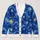 Cobalt Midnight Whirlwind And Golden Stars For Relaxed Everyday Layering Style All-over Print Knitted Cardigan - 1