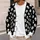 Monochrome Skull Motif for Edgy Casual Layering and Alternative Streetwear Style All-over Print Knitted Cardigan - 5