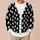 Monochrome Skull Motif for Edgy Casual Layering and Alternative Streetwear Style All-over Print Knitted Cardigan - 6