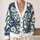 Navy Blue Octopus Tentacles for Relaxed Coastal Everyday Layering and Ocean-Inspired Style All-over Print Knitted Cardigan - 2