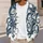 Navy Blue Octopus Tentacles for Relaxed Coastal Everyday Layering and Ocean-Inspired Style All-over Print Knitted Cardigan - 5