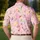 Pastel Martini Cocktail Garden for Brunch Parties, Girls’ Nights and Cocktail Lovers Men's Polo Shirt - 5