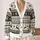 Nordic Reindeer Snowflake Fair Isle Style for Cozy Holiday Gatherings and Winter Weekends All-over Print Knitted Cardigan - 2