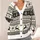 Nordic Reindeer Snowflake Fair Isle Style for Cozy Holiday Gatherings and Winter Weekends All-over Print Knitted Cardigan - 4