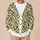 Vintage Olive Folk Botanicals and Mustard Medallions for Relaxed Everyday Layering for Men All-over Print Knitted Cardigan - 6