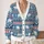 Polar Bear Winter Motifs For Cozy Holiday Layering, Men's Casual Nordic Style Gift All-over Print Knitted Cardigan - 2