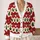 Festive Reindeer and Evergreen Trees for Cozy Holiday Gatherings and Winter Layering All-over Print Knitted Cardigan - 2